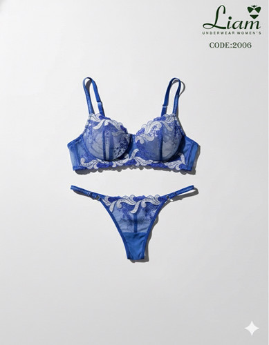 ست توگاز آبی کاربنی کمر رکاب خور و شورت لامبادا