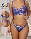 ست توگاز آبی کاربنی کمر رکاب خور و شورت لامبادا